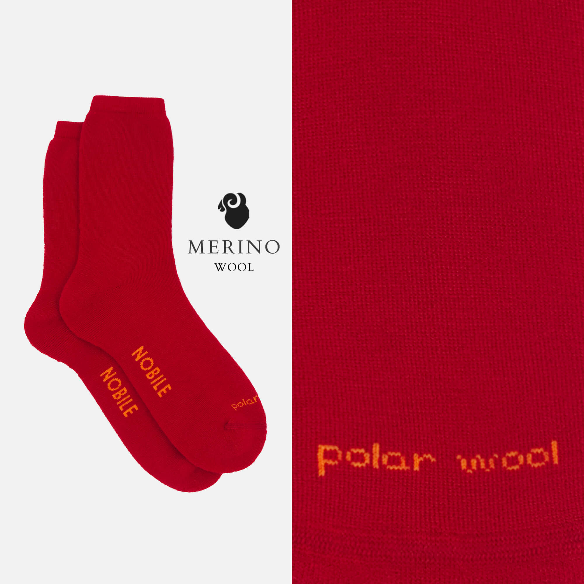 Polar Wool – Short Outdoor Socks in Merino Wool with Thermal Cushion