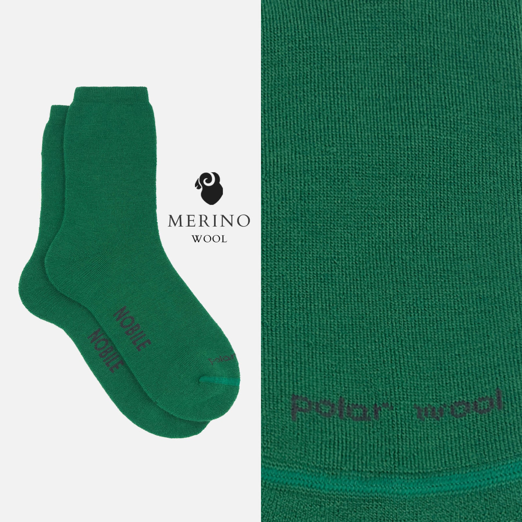 Polar Wool – Short Outdoor Socks in Merino Wool with Thermal Cushion