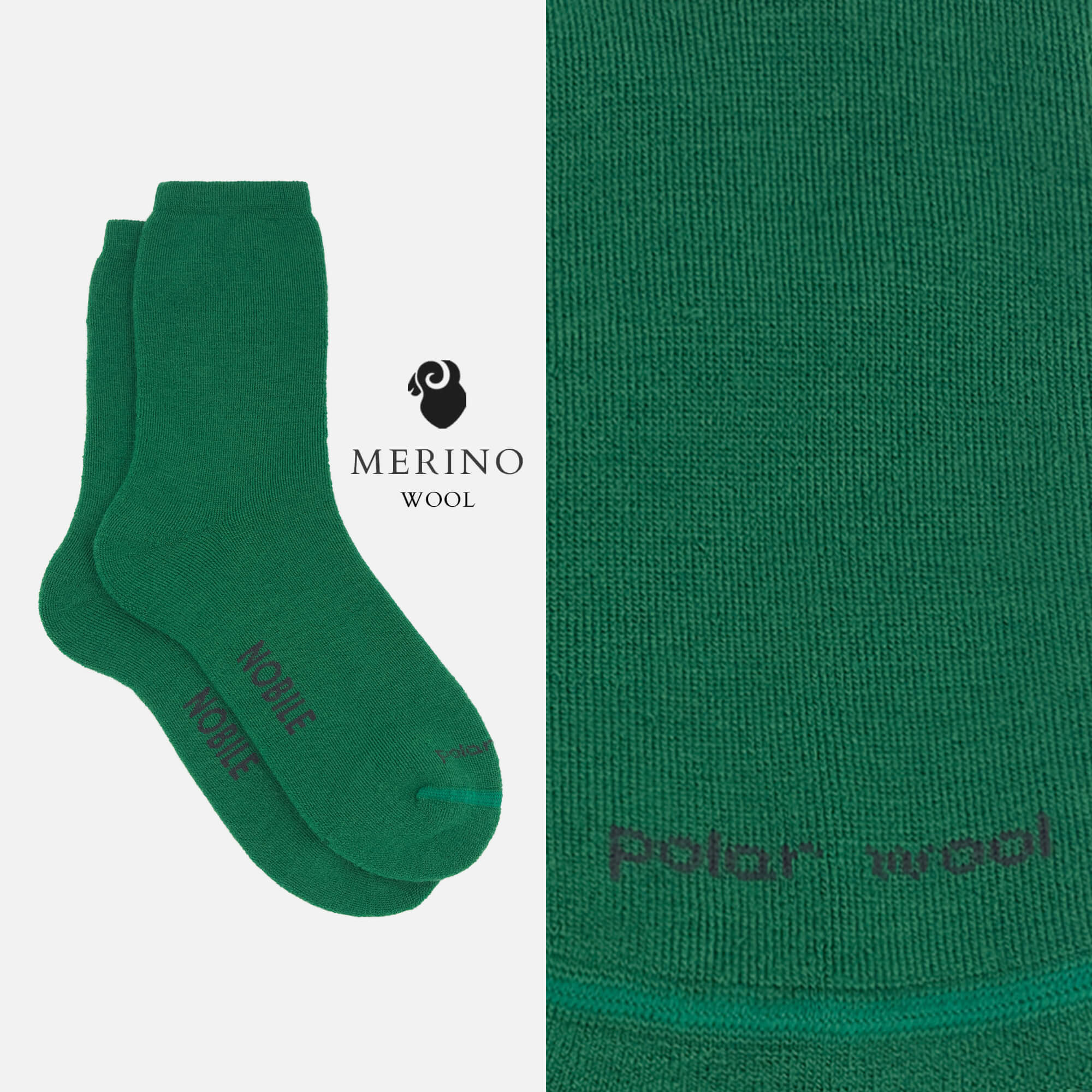 Polar Wool – Short Outdoor Socks in Merino Wool with Thermal Cushion