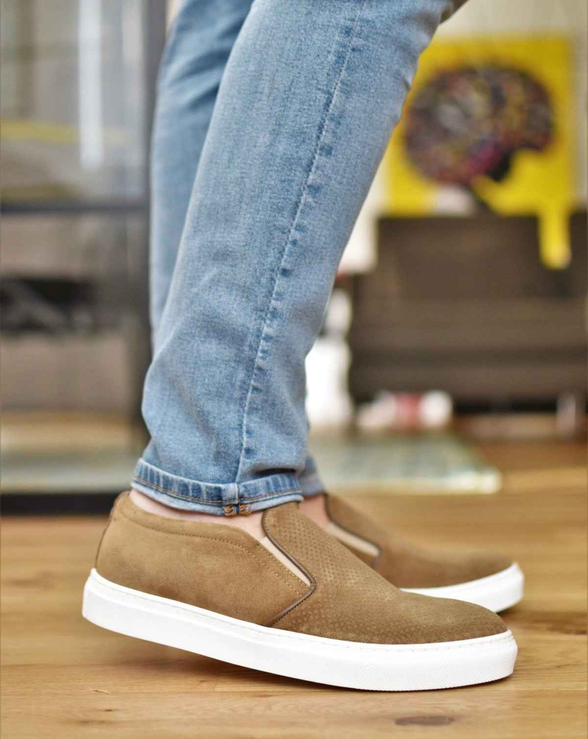 PONZA - Taupe Suede