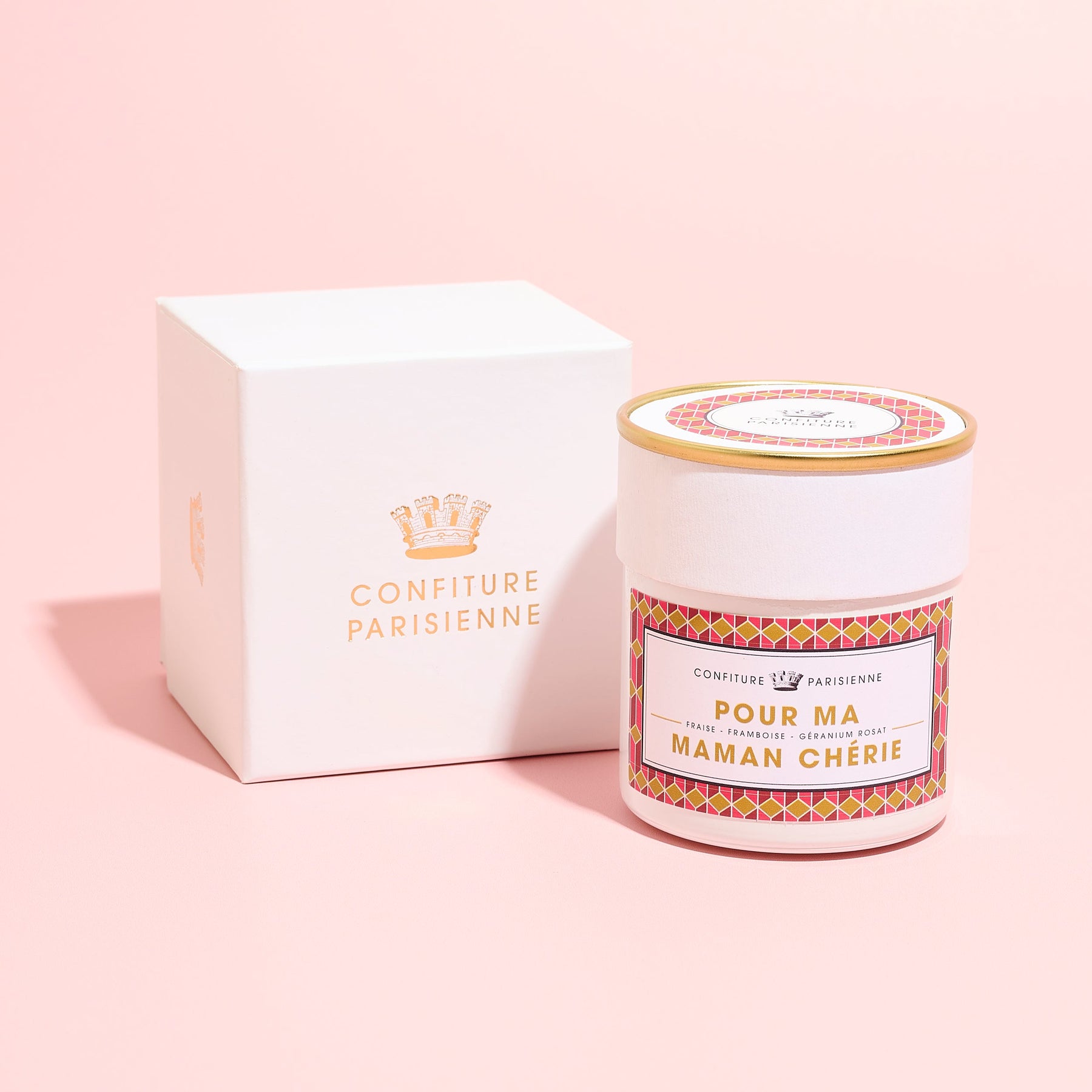 Confiture Parisienne - 250g "Pour ma maman chérie" + Ecrin Fraise Framboise Géranium Rosat