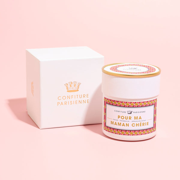 Confiture Parisienne - 250g "Pour ma maman chérie" + Ecrin Fraise Framboise Géranium Rosat