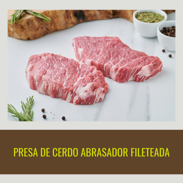 8 Abrasador Pork Shoulder Steaks, 1 kg, in 4 pack