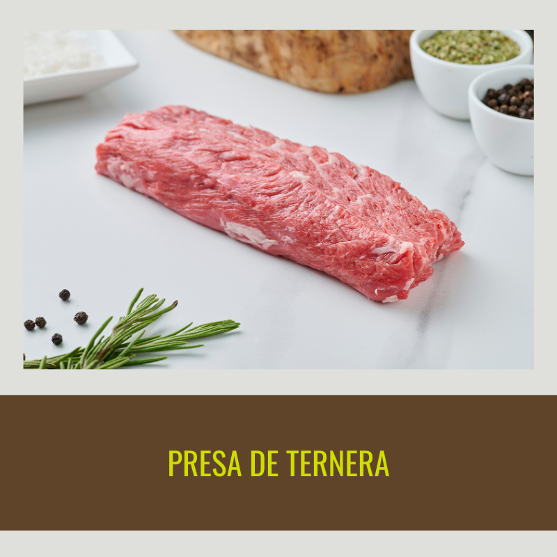 3 Presas de Ternera, jugoso corte. 600 g aprox