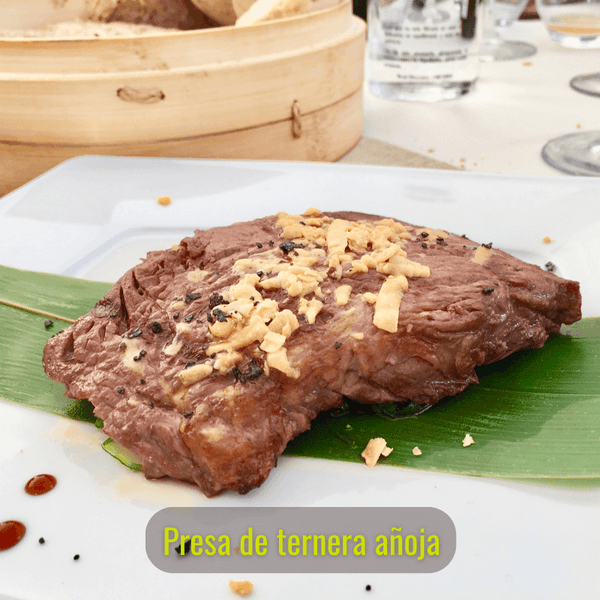 3 Presas de Ternera, jugoso corte. 600 g aprox