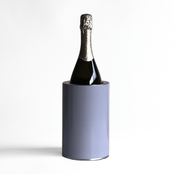 Coolenator purple design wine cooler with a bottle of wine