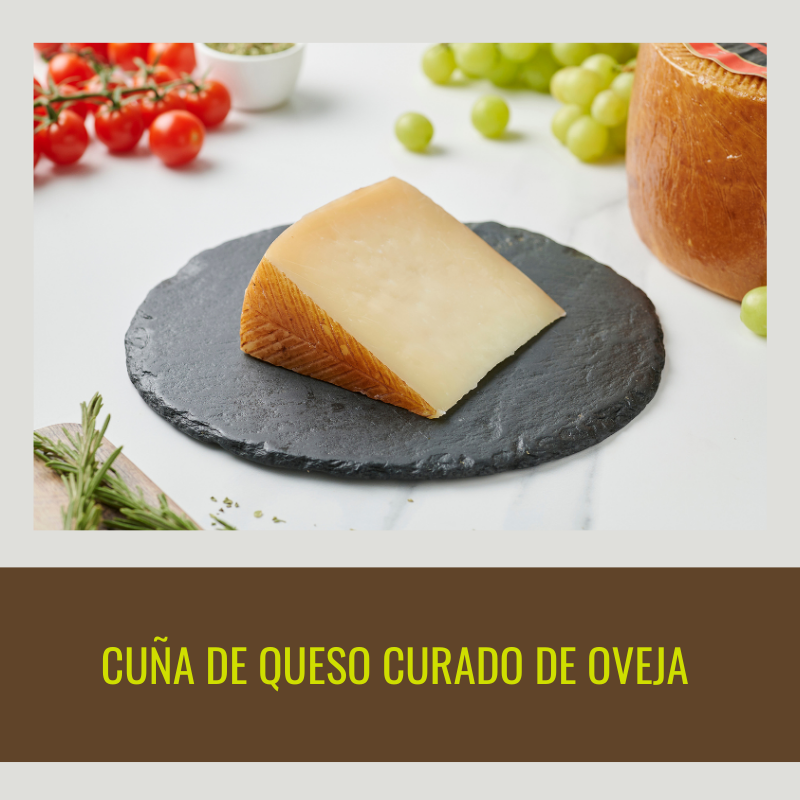 2 Wedges of Aged Sheep Cheese 225 g. Montelarreina.