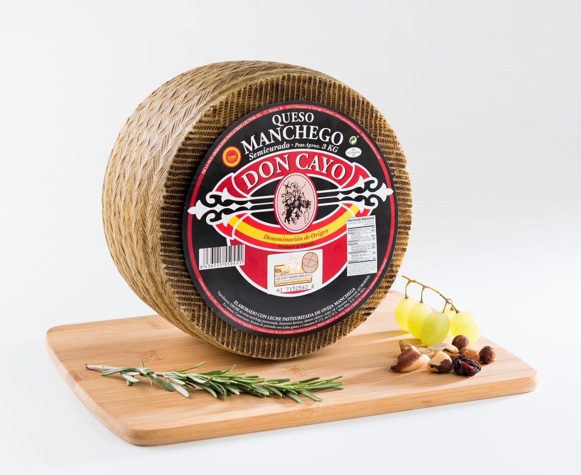 Don Cayo Semi-Cured (1Kg - 2Kg - 3Kg) - Manchego Cheese D.O.P.