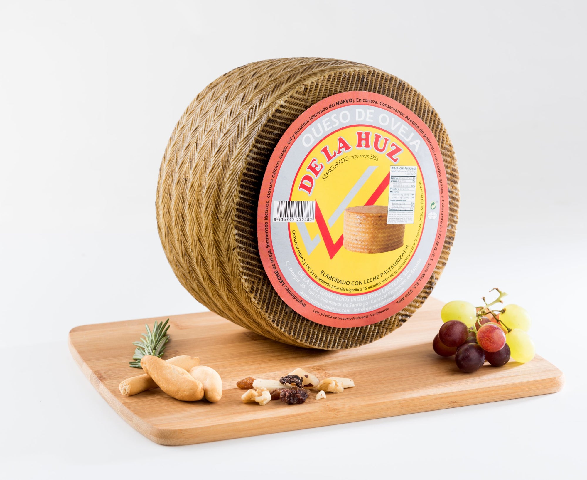 Assorted 2 Cheeses: Don Cayo Aged Large (3Kg) Manchego D.O.P., and Semi-Aged Small Sheep (1Kg)