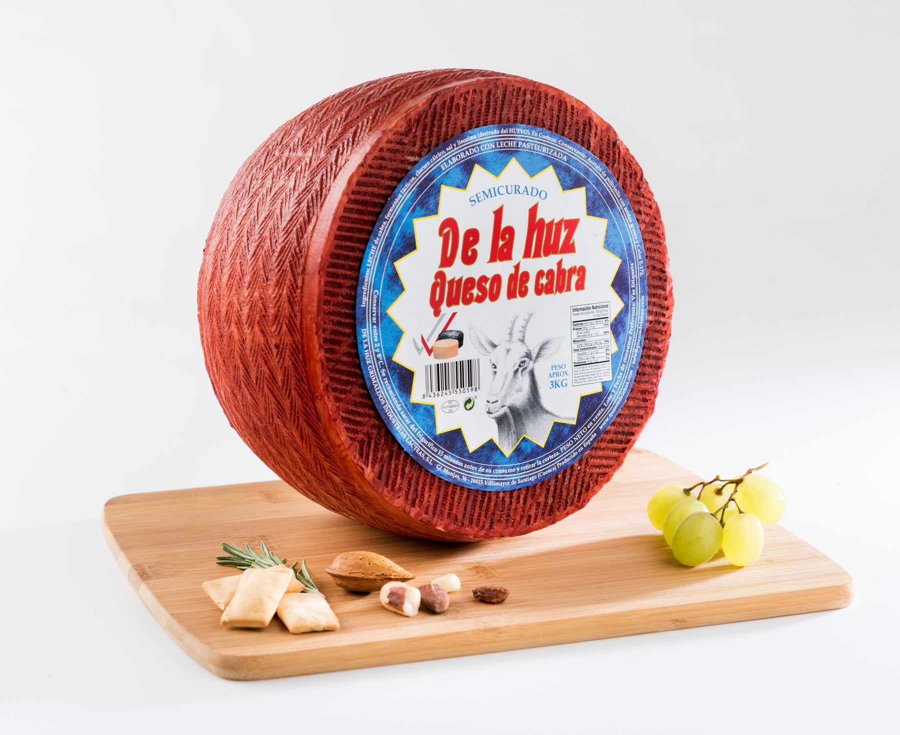 Semi-Cured Goat Cheese (1kg and 3kg) - Queso De La Huz
