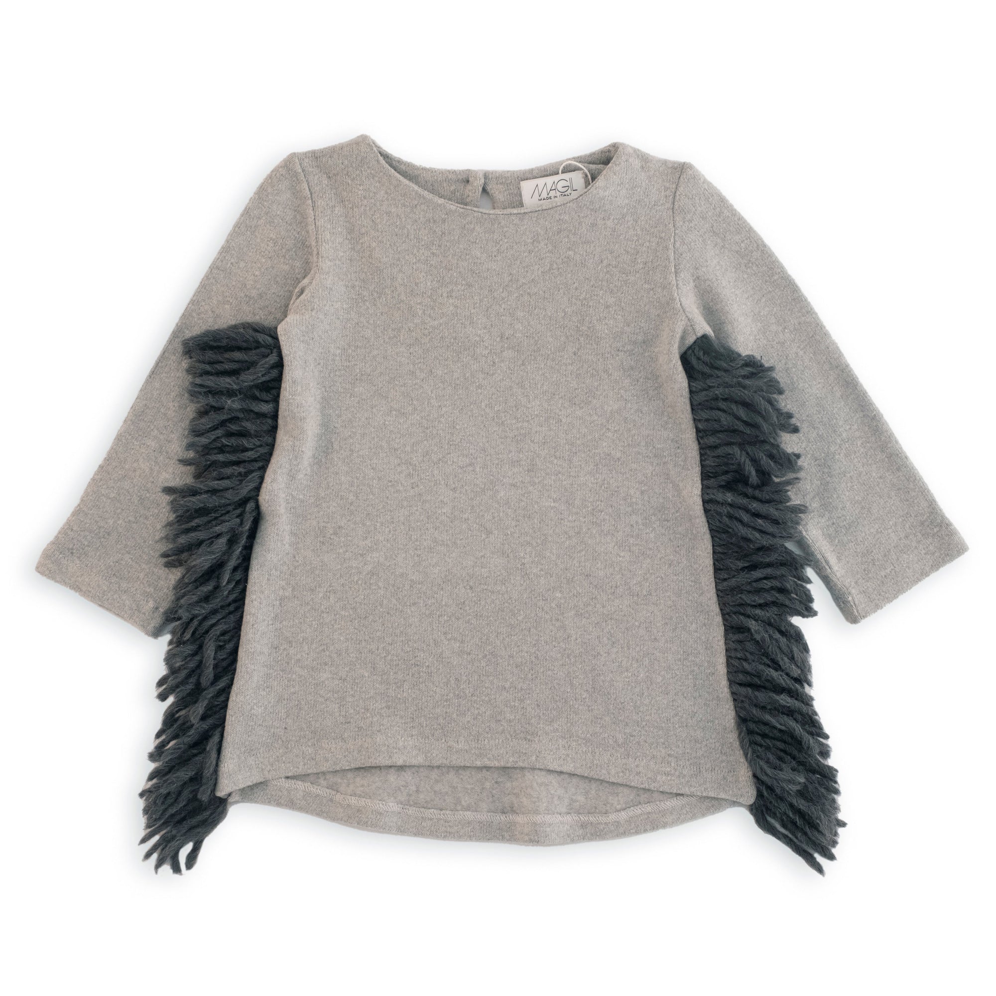 Abito Con Frange In Caldo Cotone