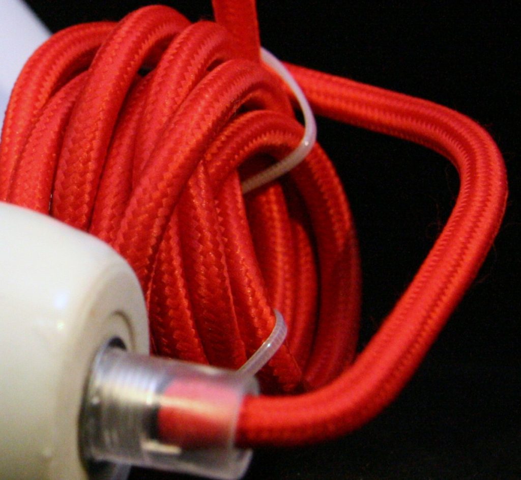 Chericoni Corda Pendant Lamp - Ironing Cord - White, Red