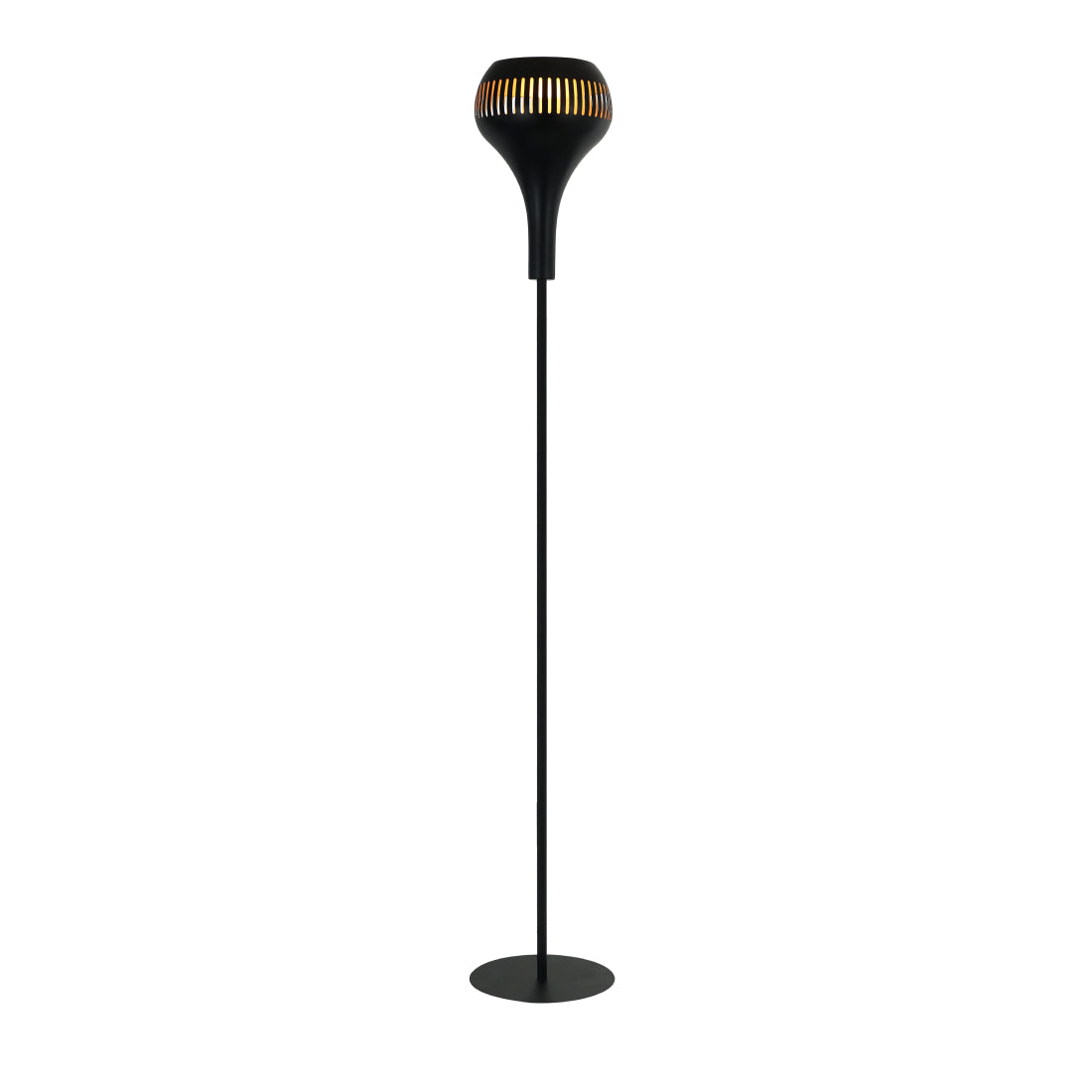 Various Canna vloerlamp 180 cm volledig afgebeeld in modern zwart design tegen neutrale achtergrond.