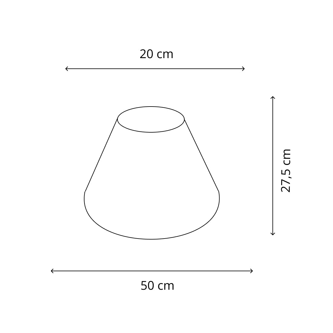 Various Lampshade Top Round – Linen - Natural – Ø 25, 40 or 50 cm