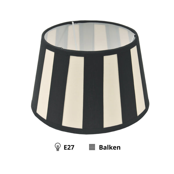 Variato Paralume Rotondo - Nero - Raggio - Ø20 o 25 cm - Chintz