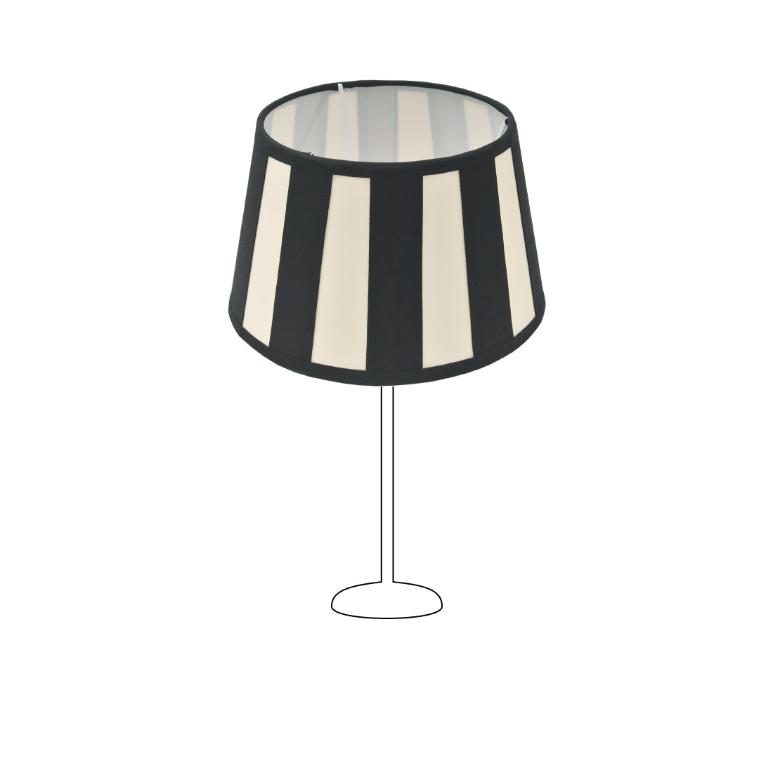 Variato Paralume Rotondo - Nero - Raggio - Ø20 o 25 cm - Chintz