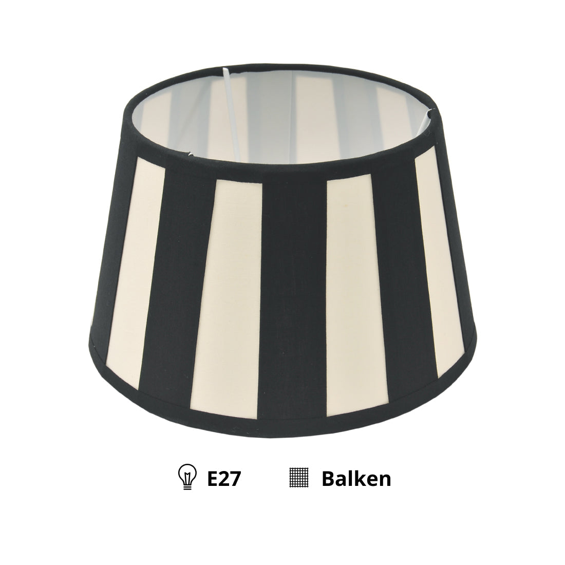 Variato Paralume Rotondo - Nero - Raggio - Ø20 o 25 cm - Chintz