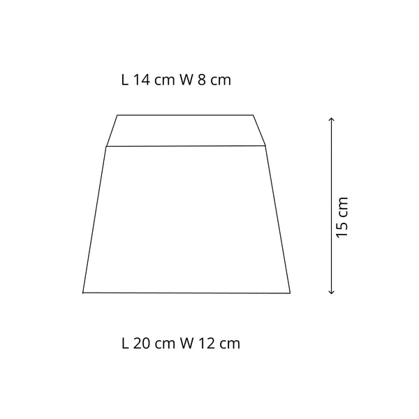 Various Conical Rectangular Lampshade - Gray - Ø20 or Ø27 cm – Silk