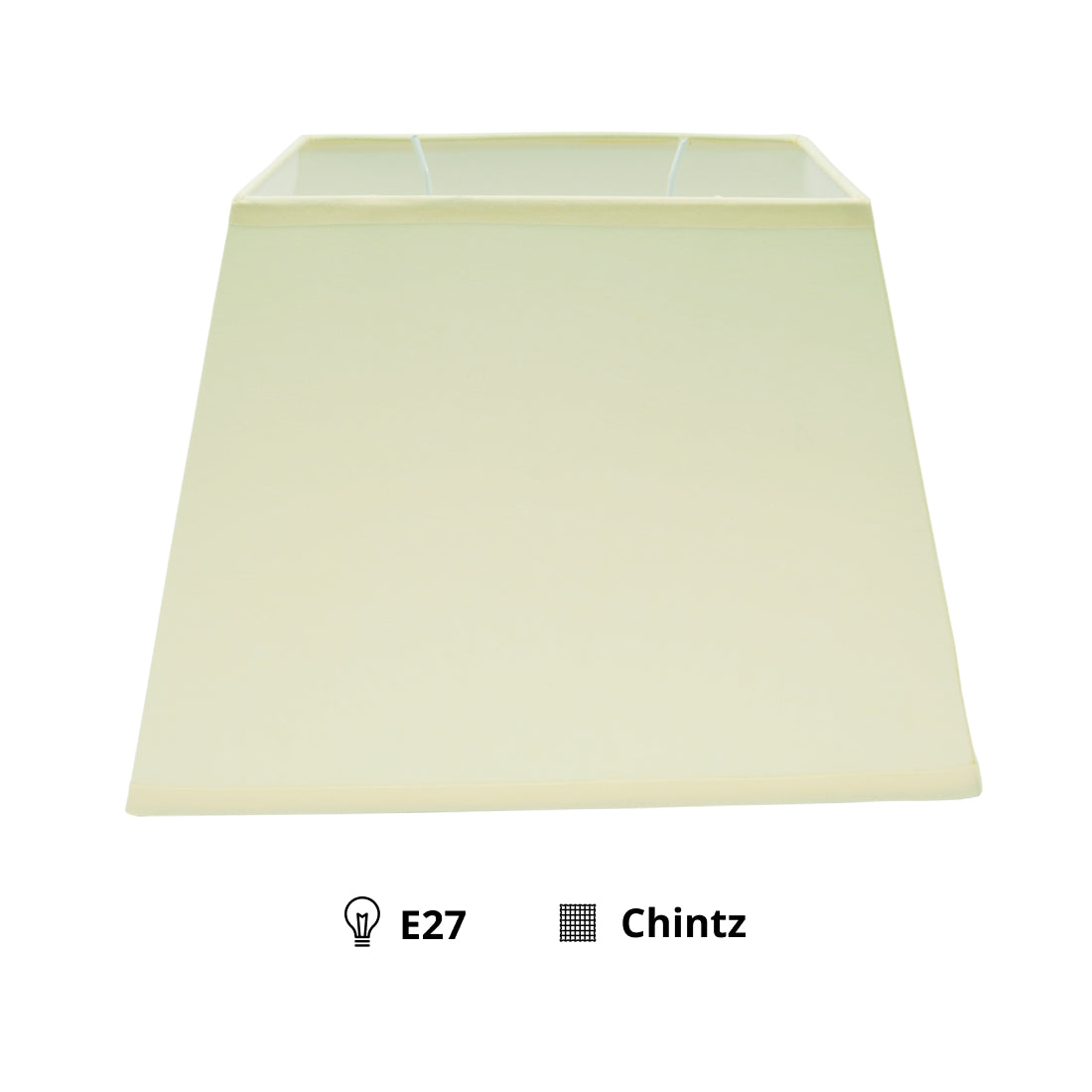Various Conical Rectangular Lampshade - Cream - Ø20 or Ø27 cm – Chintz