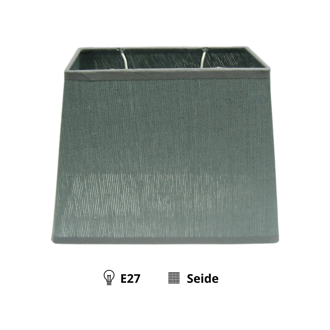 Various Conical Rectangular Lampshade - Gray - Ø20 or Ø27 cm – Silk