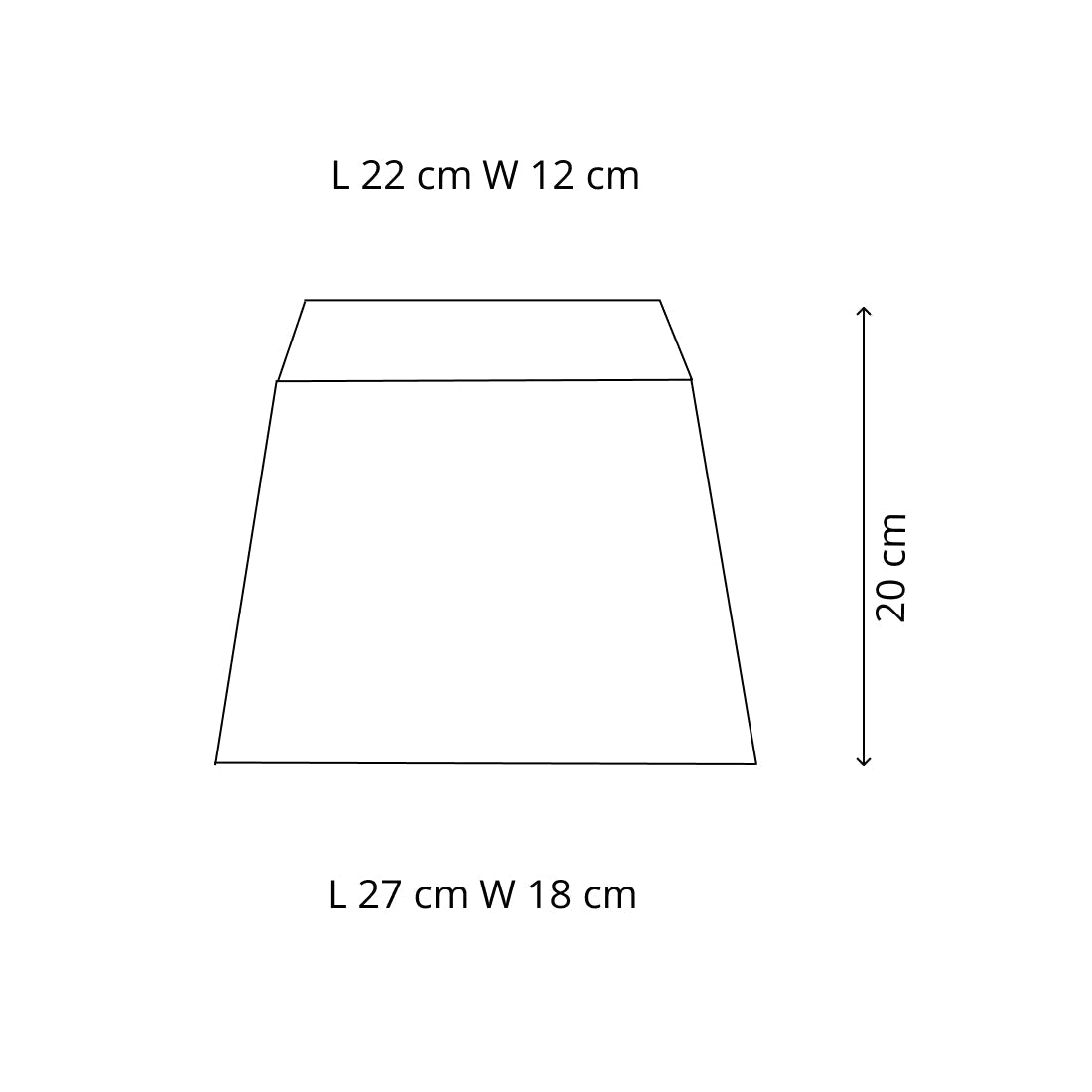 Various Conical Rectangular Lampshade - Gray - Ø20 or Ø27 cm – Silk