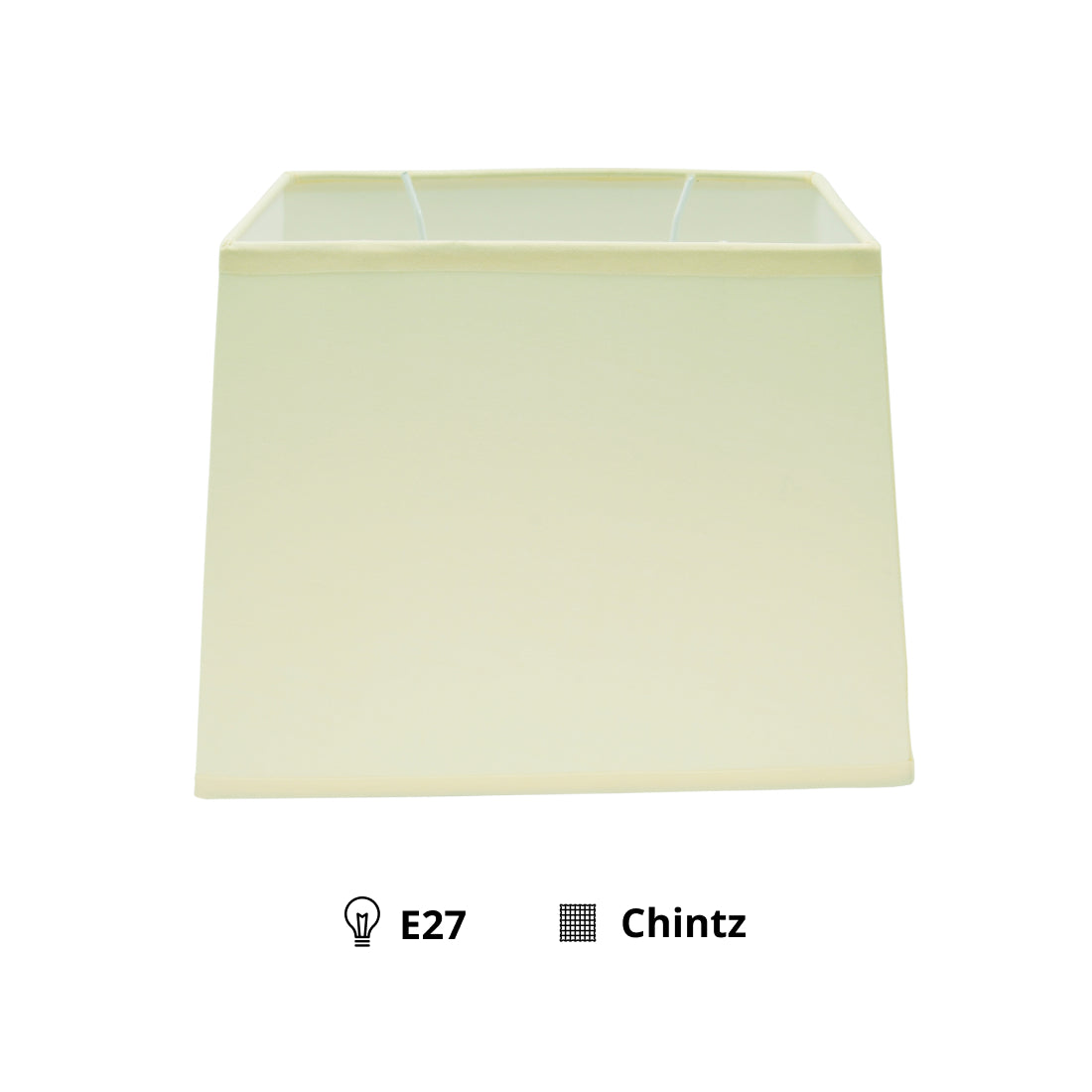 Various Conical Rectangular Lampshade - Cream - Ø20 or Ø27 cm – Chintz