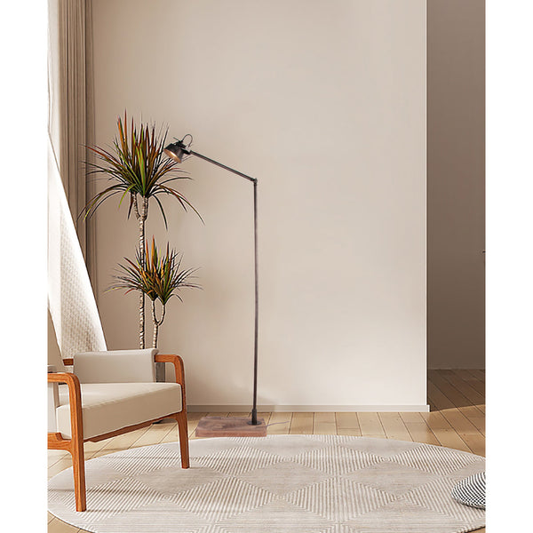 Various Max Floor Lamp – Minimalist Design with Metal Frame and Wooden Base (180 cm)