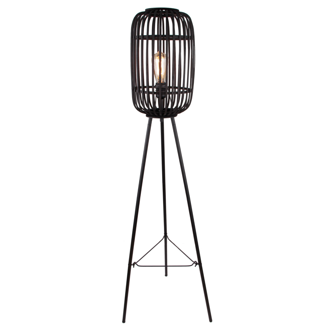 Various Woven vloerlamp 130 cm hoog, Ø22 cm kap, volledig afgebeeld tegen neutrale achtergrond.
