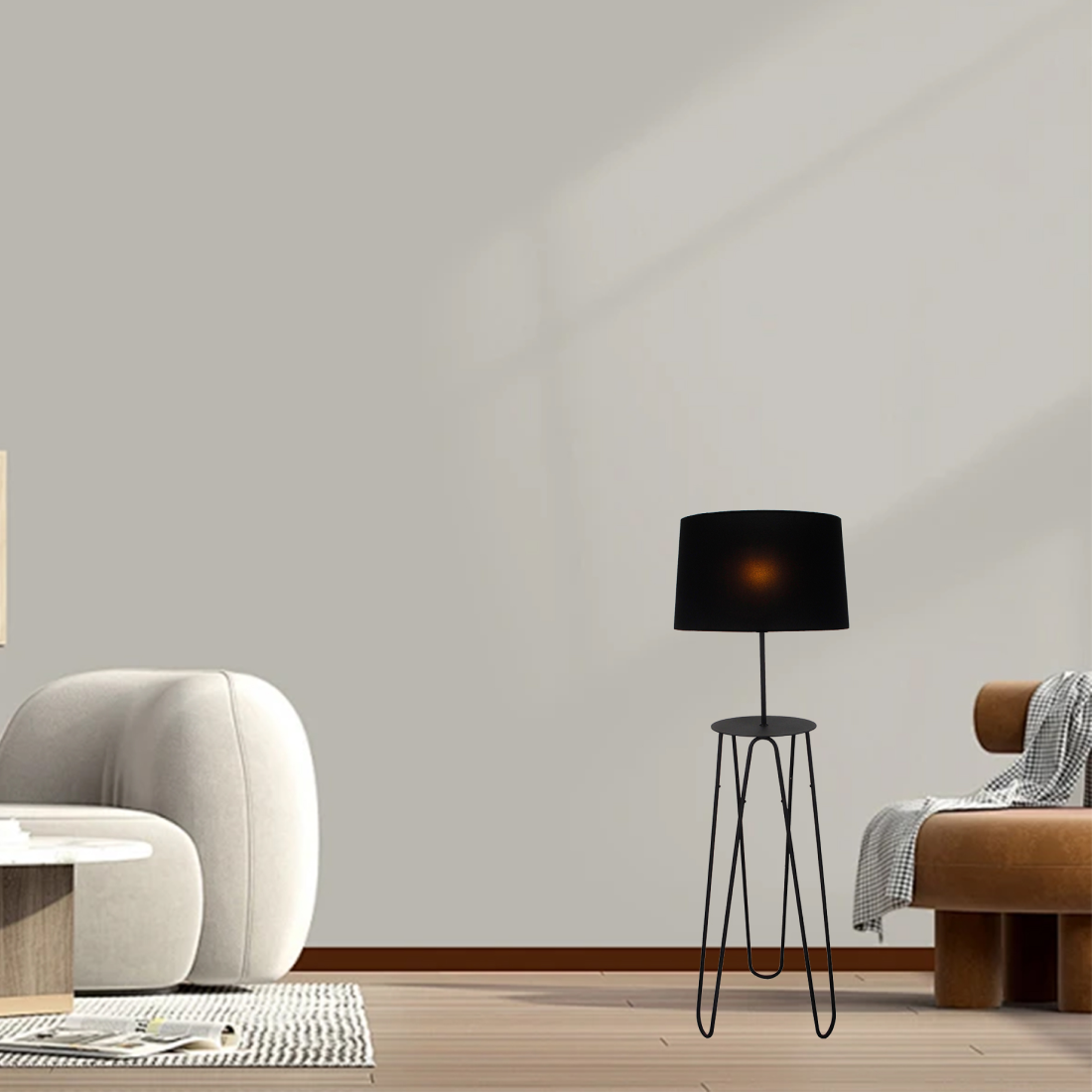 Various Venecia Floor Lamp – 1-bulb – Black – Modern & Stylish