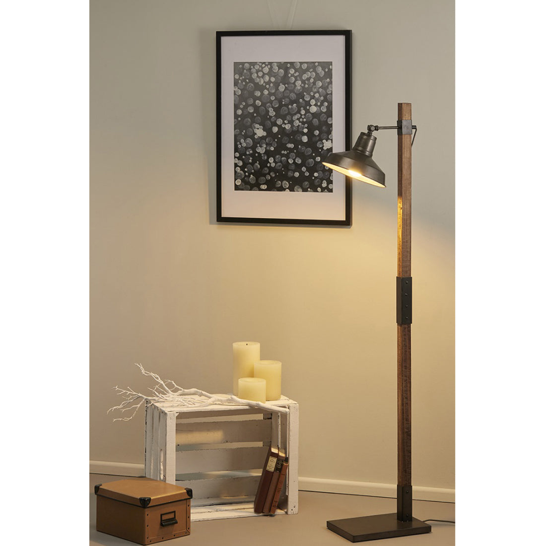 Lampada da Terra Various Max – Nera – Design Industriale – Altezza 140 cm