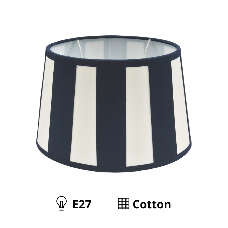 Various Oval Lampshade - Marine with Beam Pattern – Ø20, Ø22 or Ø26 cm – Chintz