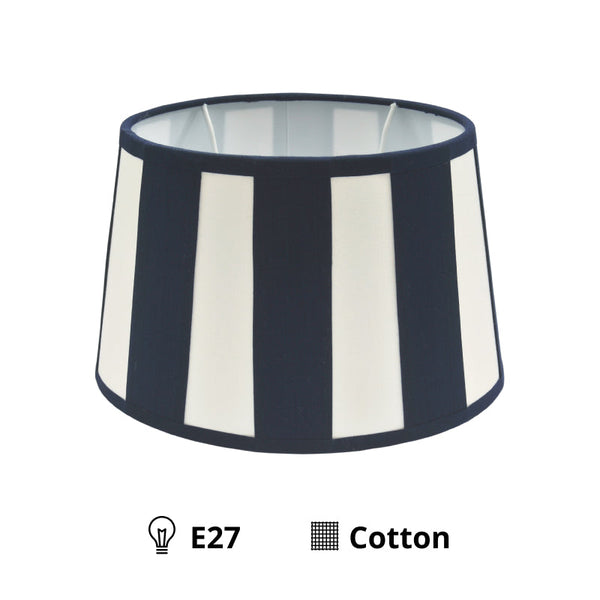 Various Oval Lampshade - Marine with Beam Pattern – Ø20, Ø22 or Ø26 cm – Chintz