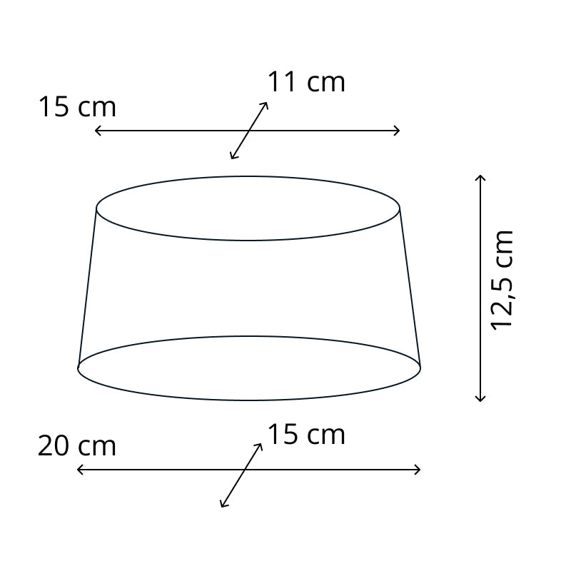 Various Oval Lampshade - Gray with Beam Pattern – Ø20, Ø22 or Ø26 cm – Chintz