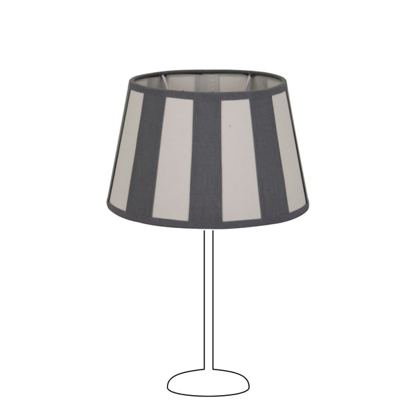 Various Oval Lampshade - Gray with Beam Pattern – Ø20, Ø22 or Ø26 cm – Chintz