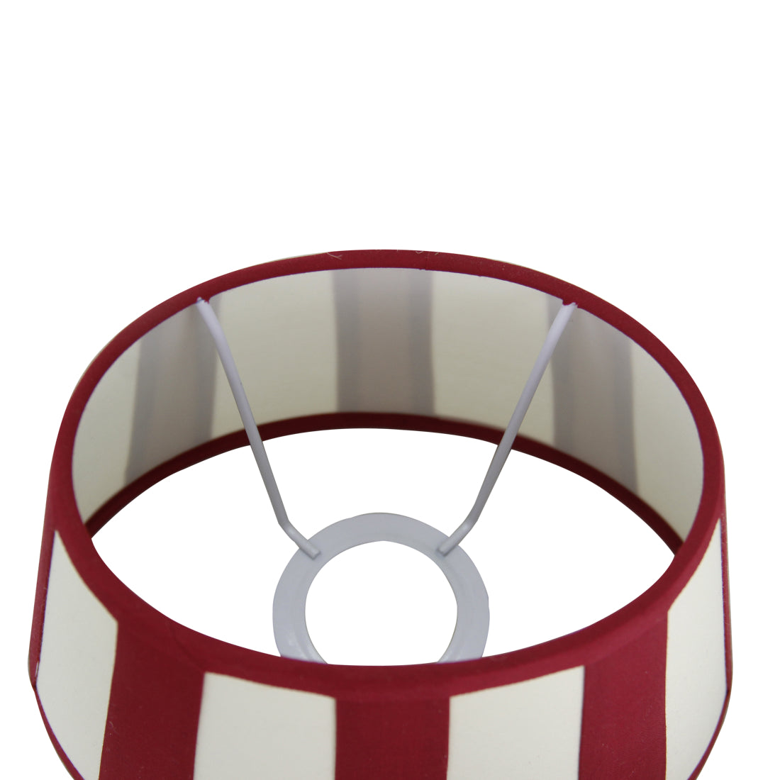 Abajur Variado - Oval - Vermelho com Listras - Ø20, Ø22 ou Ø26 cm