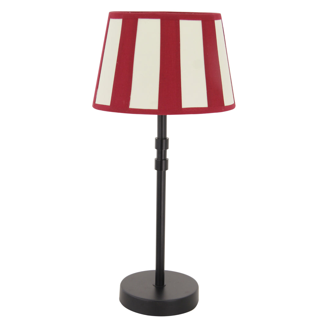 Abajur Variado - Oval - Vermelho com Listras - Ø20, Ø22 ou Ø26 cm