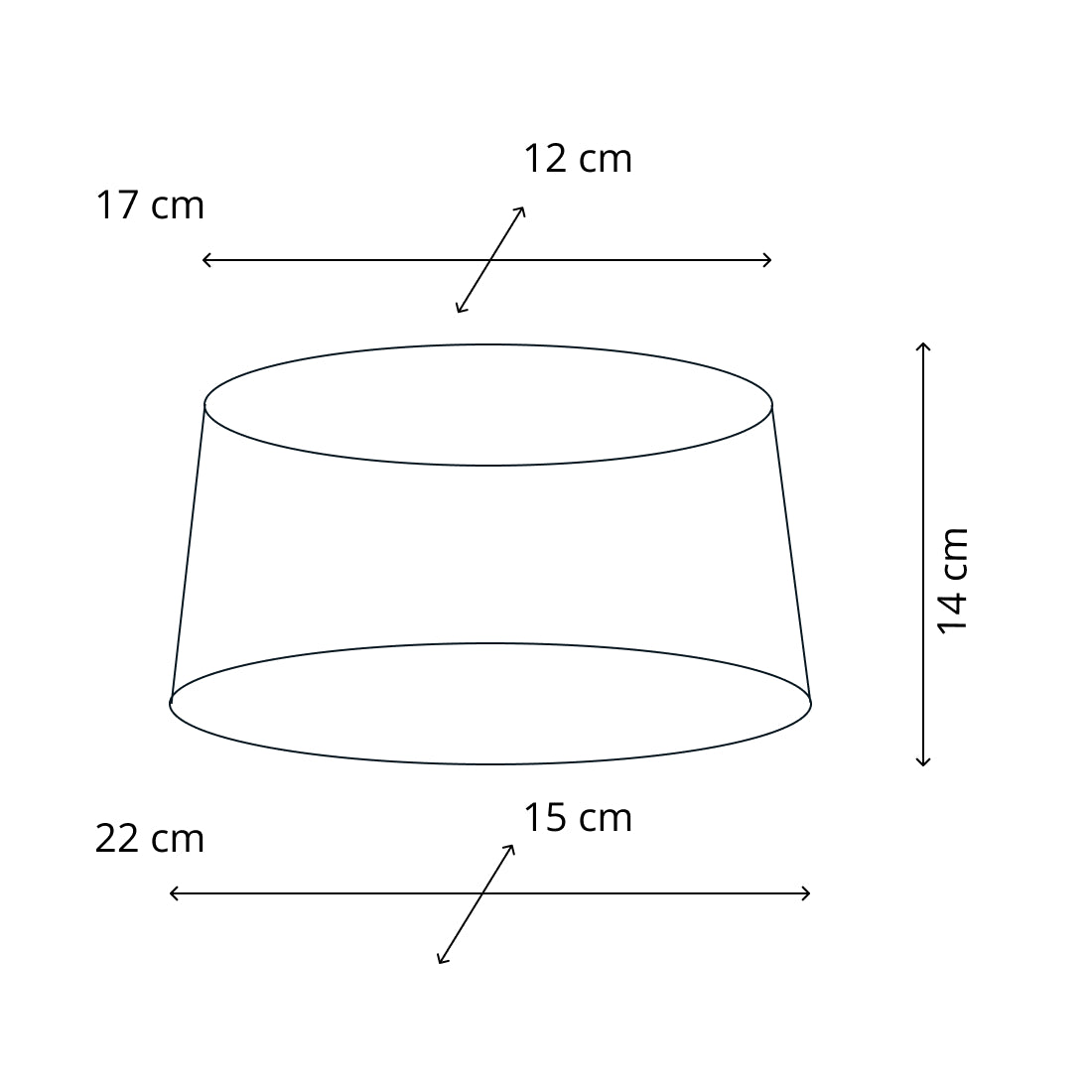 Pantalla de lámpara Variada - Ovalada - Roja con Rayas - Ø20, Ø22 o Ø26 cm