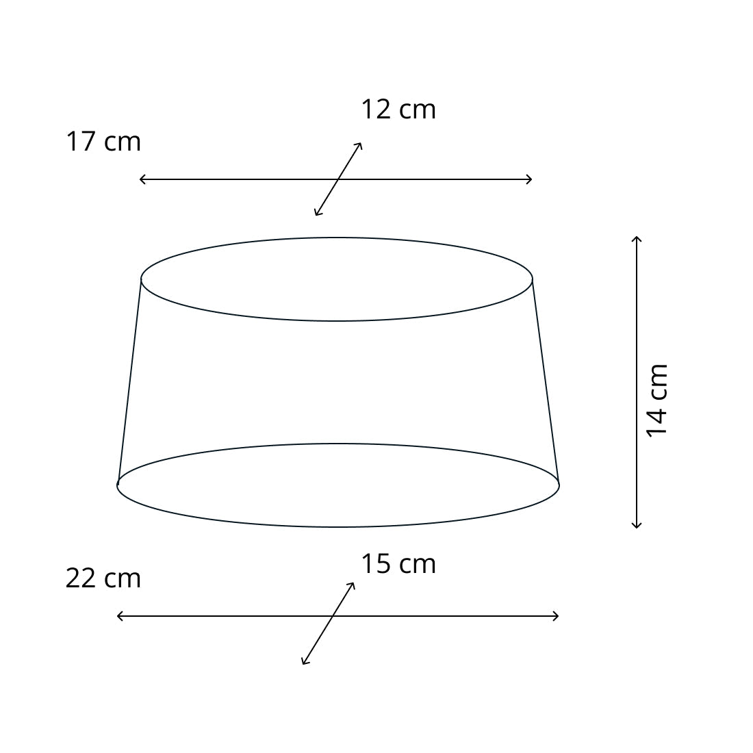 Abajur Variado - Oval - Vermelho com Listras - Ø20, Ø22 ou Ø26 cm
