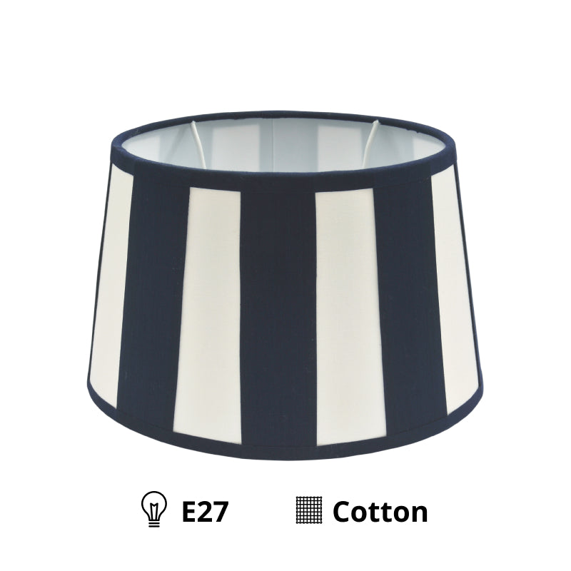 Various Oval Lampshade - Marine with Beam Pattern – Ø20, Ø22 or Ø26 cm – Chintz