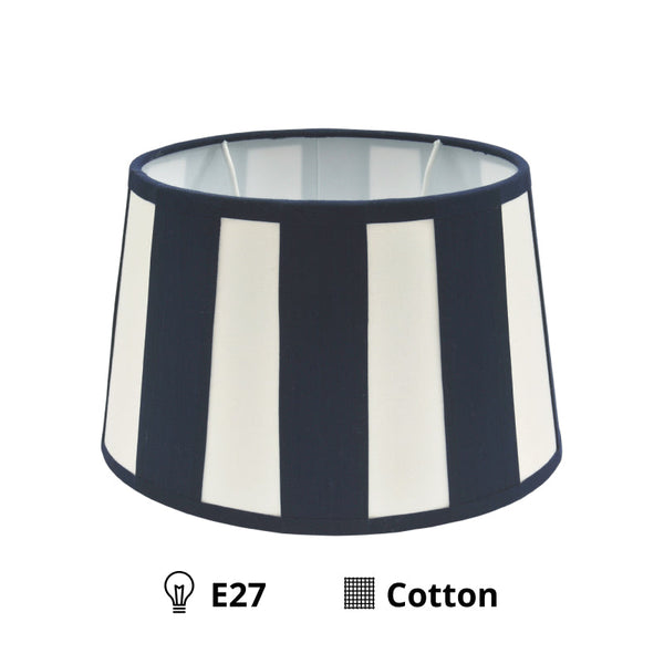 Various Oval Lampshade - Marine with Beam Pattern – Ø20, Ø22 or Ø26 cm – Chintz