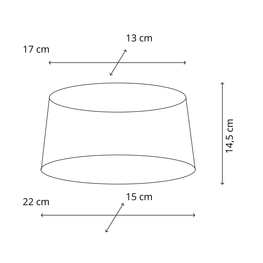 Lampe de table Balken Variée - 1 lumière - 22 cm - Bleu & Crème