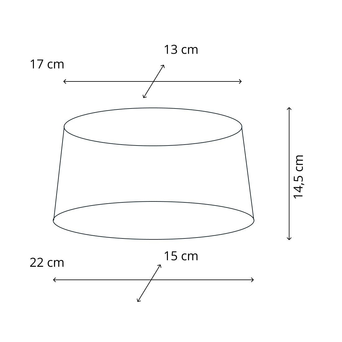 Različna Balken namizna svetilka - 1 svetilka - 22 cm - Modra in krem