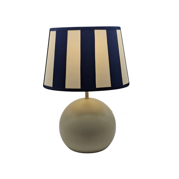 Lampe de table Balken Variée - 1 lumière - 22 cm - Bleu & Crème