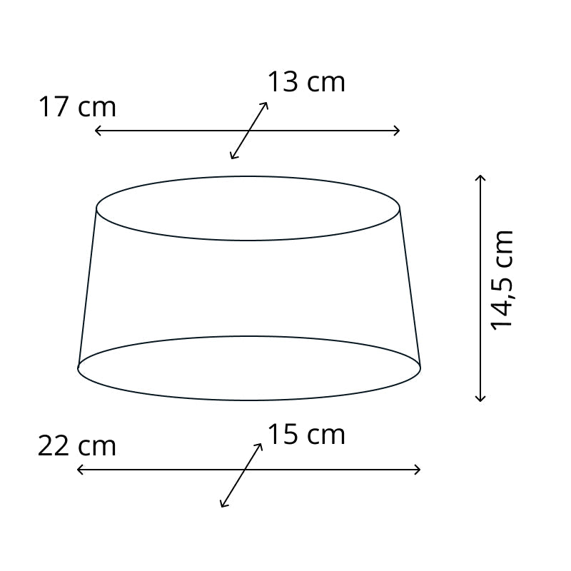Various Oval Lampshade - Gray with Beam Pattern – Ø20, Ø22 or Ø26 cm – Chintz