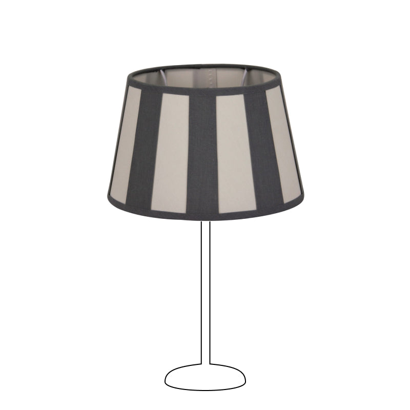 Various Oval Lampshade - Gray with Beam Pattern – Ø20, Ø22 or Ø26 cm – Chintz