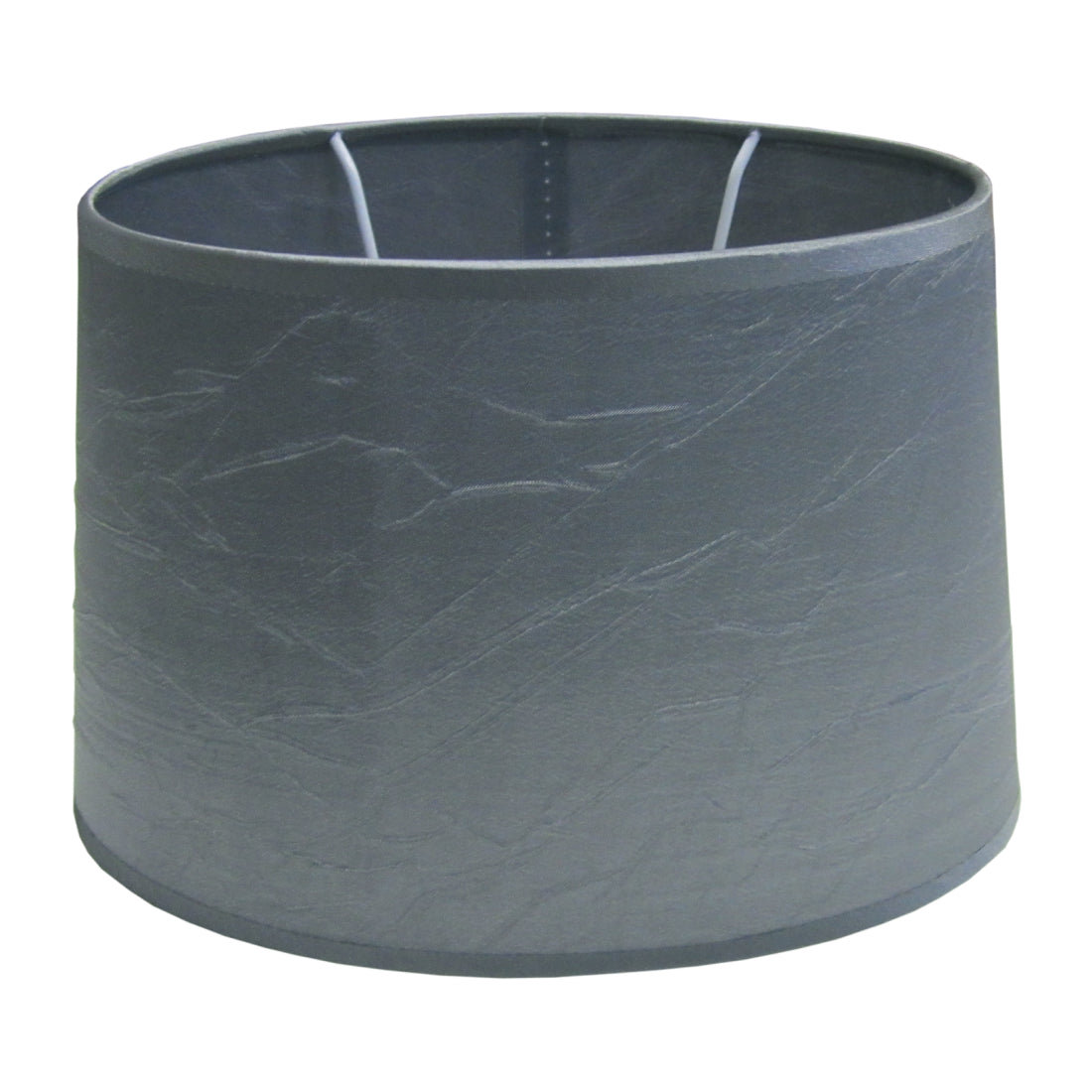 Variabile Paralume Ovale - Pieghe - Antracite - Ø22/17 x Ø21/13 cm - Altezza 17 cm