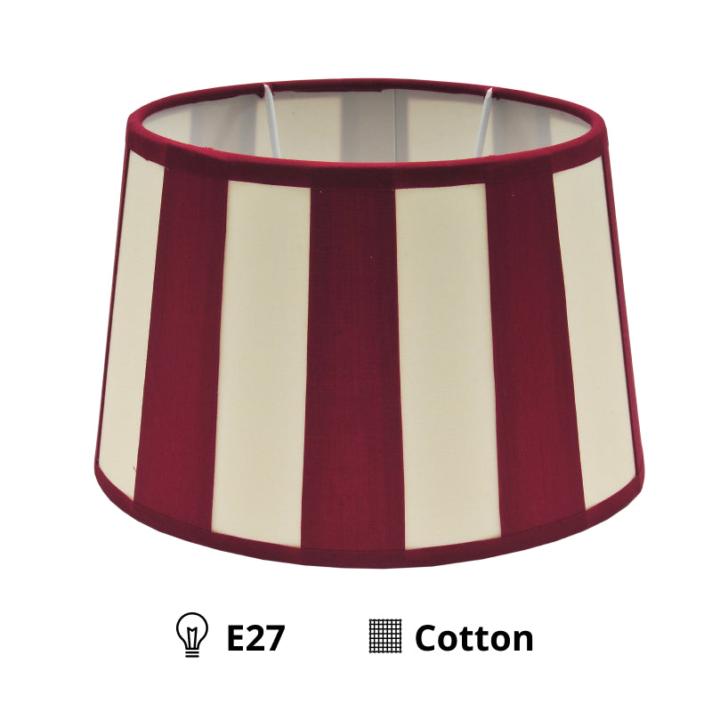 Various Oval Lampshade - Red with Beam Pattern – Ø20, Ø22 or Ø26 cm – Chintz