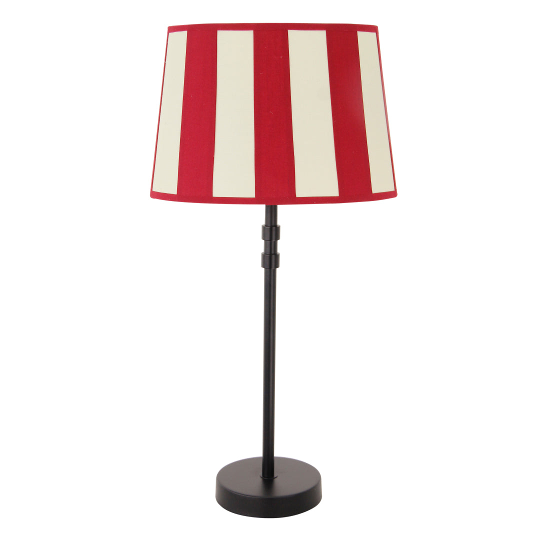 Pantalla de lámpara Variada - Ovalada - Roja con Rayas - Ø20, Ø22 o Ø26 cm