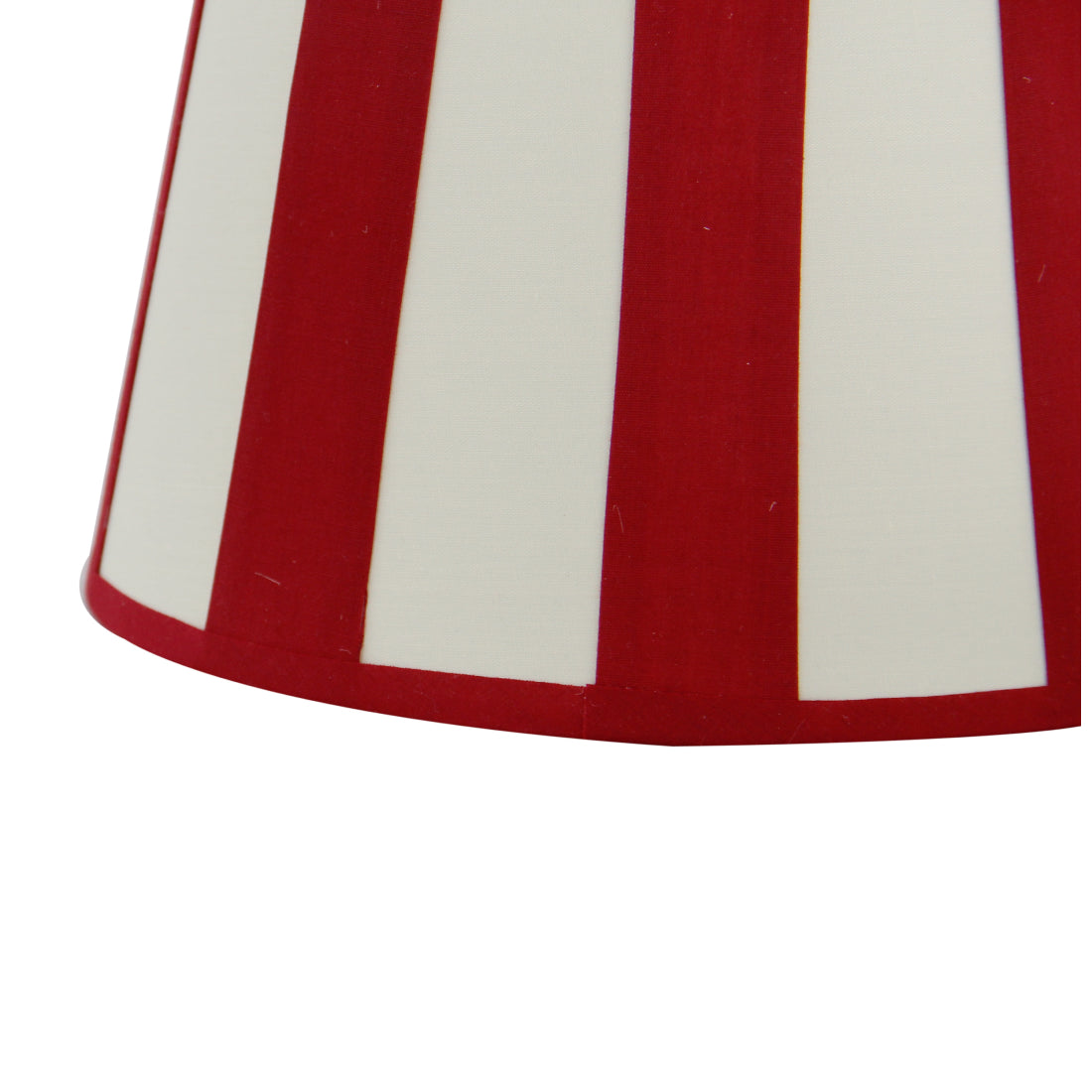 Pantalla de lámpara Variada - Ovalada - Roja con Rayas - Ø20, Ø22 o Ø26 cm