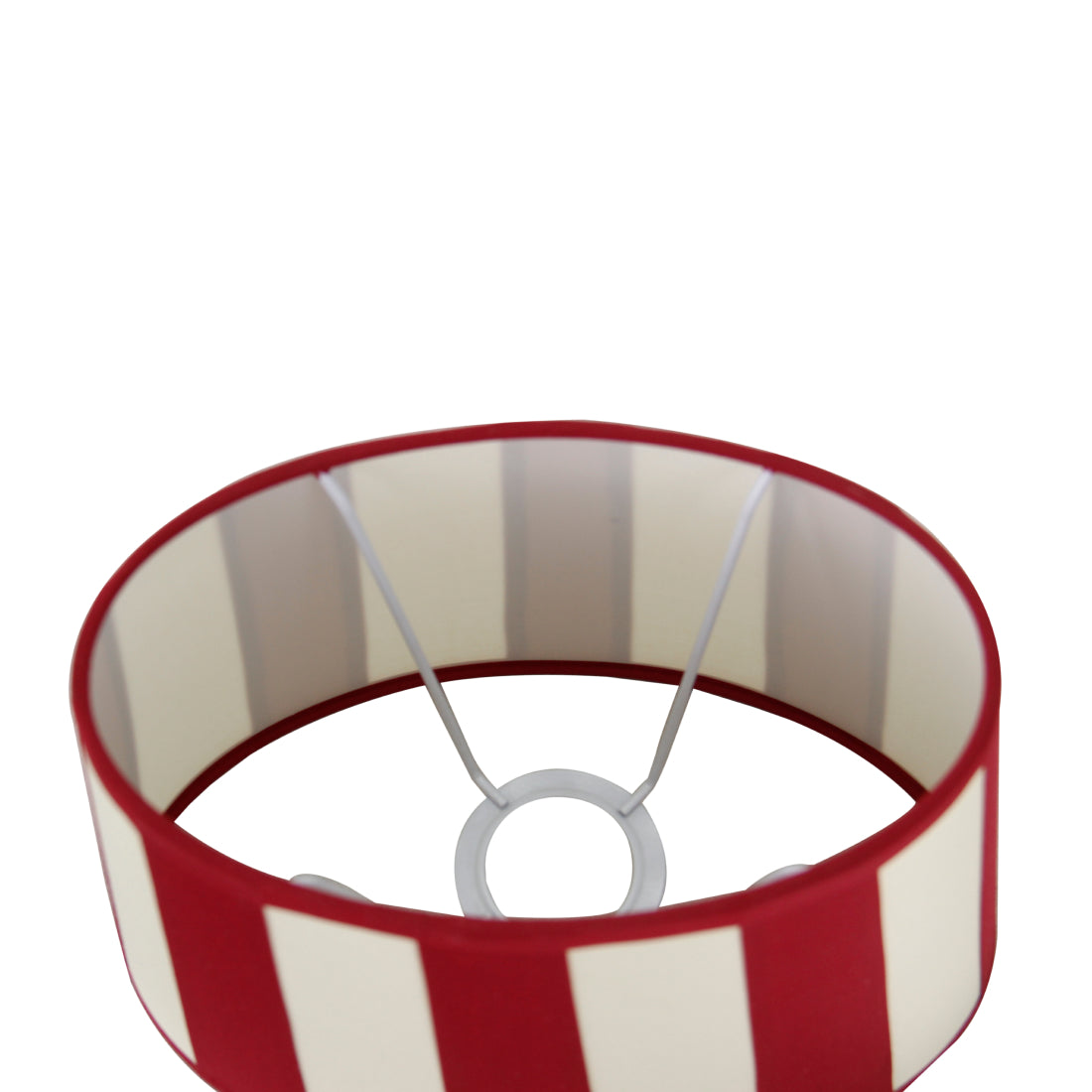 Pantalla de lámpara Variada - Ovalada - Roja con Rayas - Ø20, Ø22 o Ø26 cm